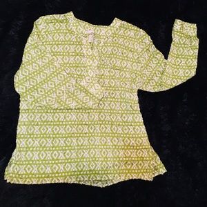 Chico’s! Slinky cool Blouse semi sheer.